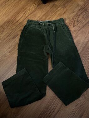 Crewcuts Dark Green Corduroy Drawstring Pants